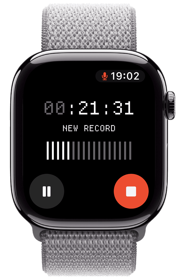 Dictantor recording on Apple Watch